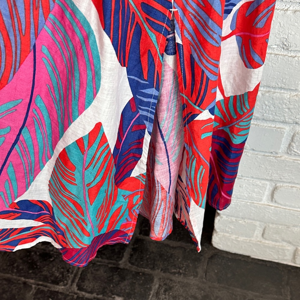 Magaschoni Multicolor Leaf Print Skirt - Picture 2 of 5